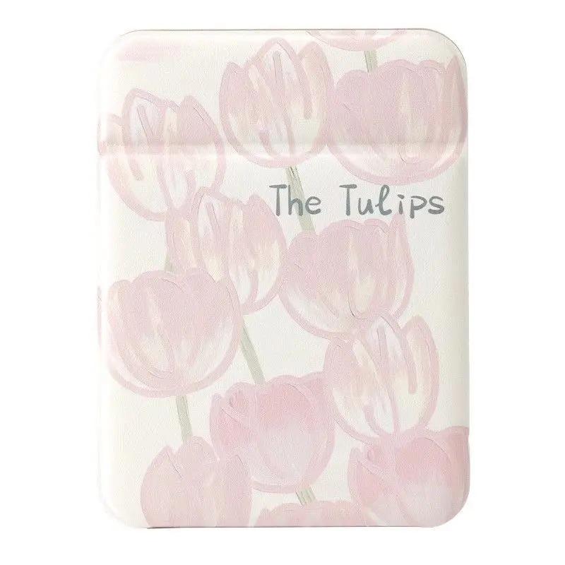 Portable Tulip Makeup Mirror: Compact Handheld and Desktop Vanity Mirror for Dormitory Students