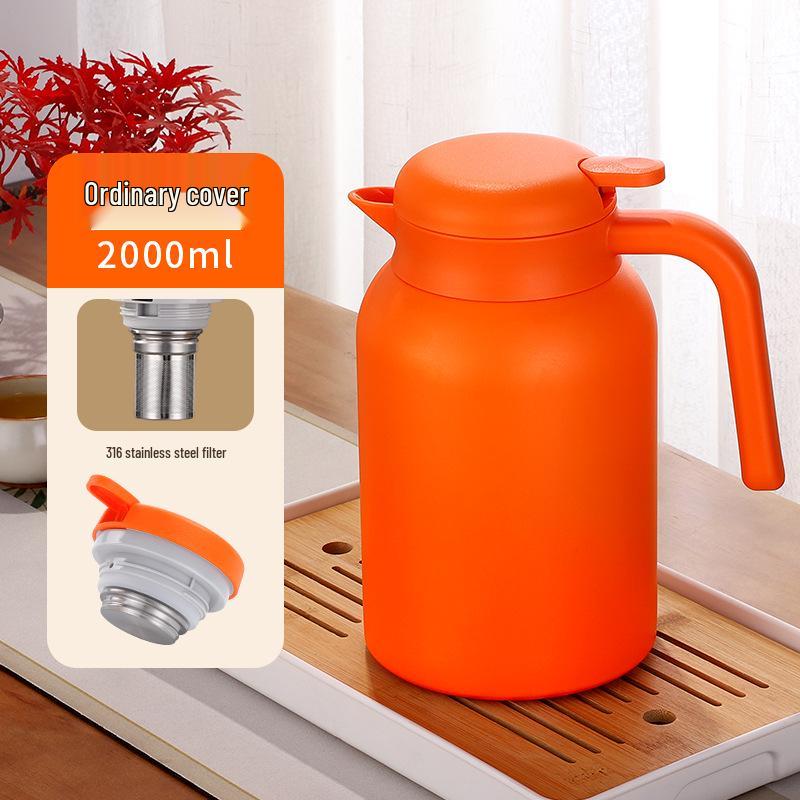 Large Stainless Steel Teapot for White Tea Brewing, Office Use, Insulated Thermos Flask
