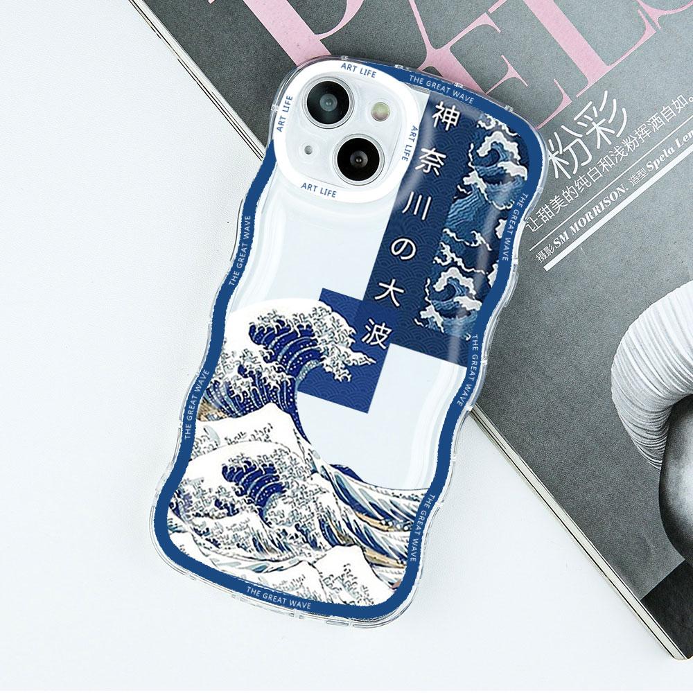 Fashion Japan The Great Wave Off Kanagawa Clear Phone Case For IPhone 13 12 11 14 Pro MAX XS X Mini XR 7 8 Plus Cover Art Fundas