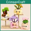 Sunflower Cute Cactus Money Tree Cat Pottery Plush Doll Toy Ornament Desktop
