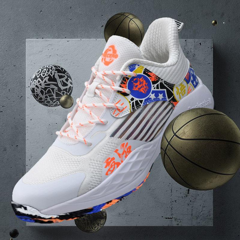 Outdoor Student Sports Basketball Shoes Raw Shoes Breathable Leisure Sports Basketball Shoes Competition Professional Training Shoes 35