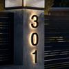 12V Power Illuminated House Number Sign 0-9 A-B Home Wall Decor LED Address Sign  House
