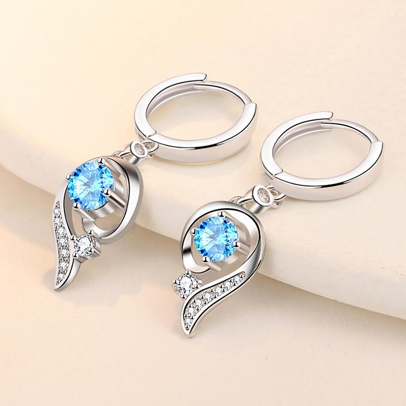 925 Sterling Silver Claws Stud Earrings with Crystal AAA CZ Stone Modern Design Fashion Versatile Accessories Women Jewelry