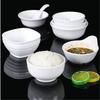 White Melamine Bowls Restaurant Small Rice Soup Sauce Bowl Dinner Dish Hot Pot Seasoning Container Anti-fall Kitchen Tableware