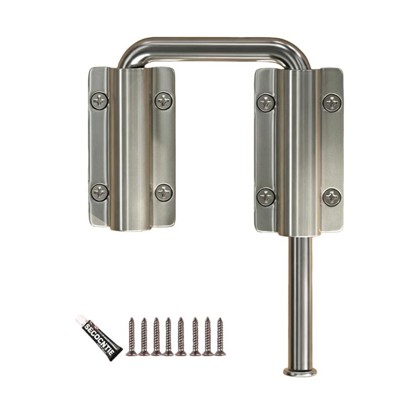 Door Bolt Fastener Metal Body with Adhesive Tape and Screws for Door Window Cabinet Fitting In Home Repair Use