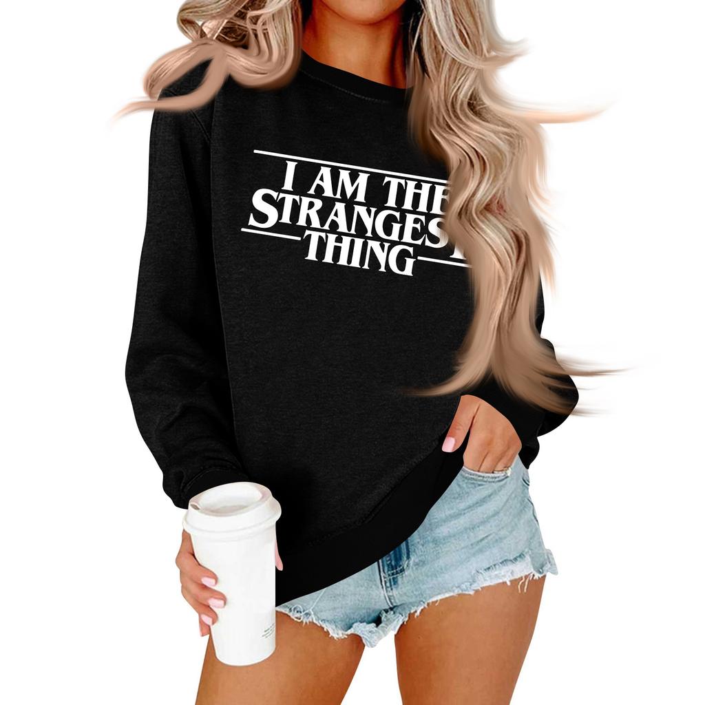 Women's And Men's Unisex Fashion Casual Long-sleeved Loose Printed Round Neck Pullover Hoodie Sweatshirt