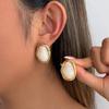 Salircon 5 Color Irregular Geometric Resin Stainless Steel 18K Gold Plated Stud Earring for Women Bohemia Y2K Jewelry Gifts New
