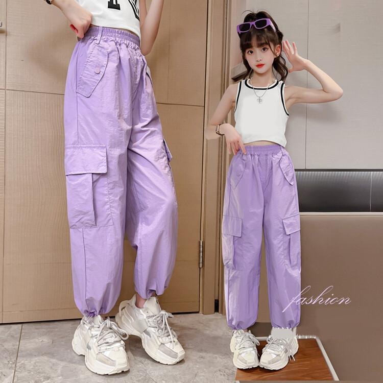 

Корейские комбинезоны для девочек, детские дышащие штаны, свободные спортивные брюки, широкие брюки 170