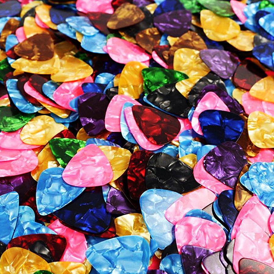 24/48/100pcs Guitar Picks 0.46mm ABS Stage Performance Plectrum Bass Ukulele String Instrument Supplies for Music Lover XJM