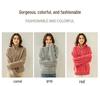 2024 Women's Wool Knit Half-Zip High Neck Sweater