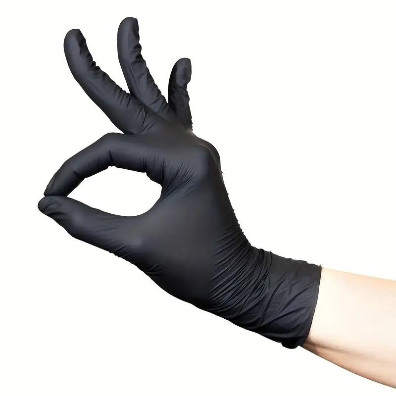 100-Pack Black Nitrile Gloves - For Holiday Tasks from Halloween To Christmas - Heavy-Duty, Puncture-Resistant Protection