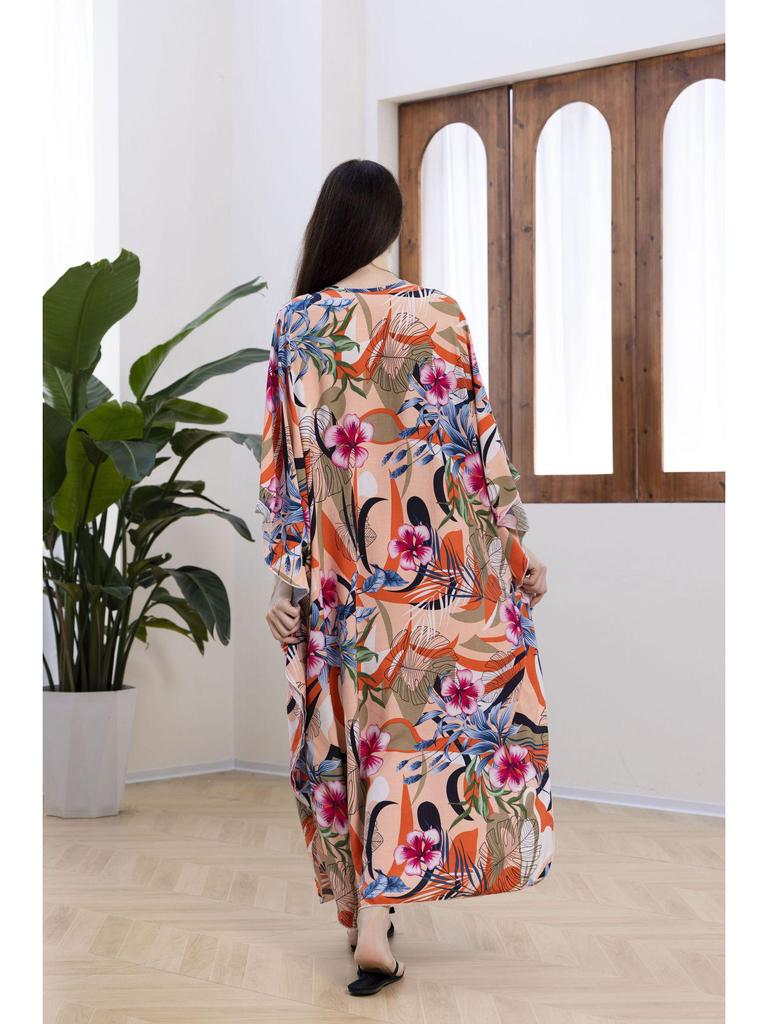 Rayon Handmade Knitted Beach Cover-Up, Plus Size, Long Robe, Bikini Sun Protection, 16 Colors Available