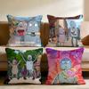 Anime R-Robot D-Dreams Cushion Cover Home & Car Multi-Scene Pillow Cover - Reversible, Soft & Durable for Daily Use