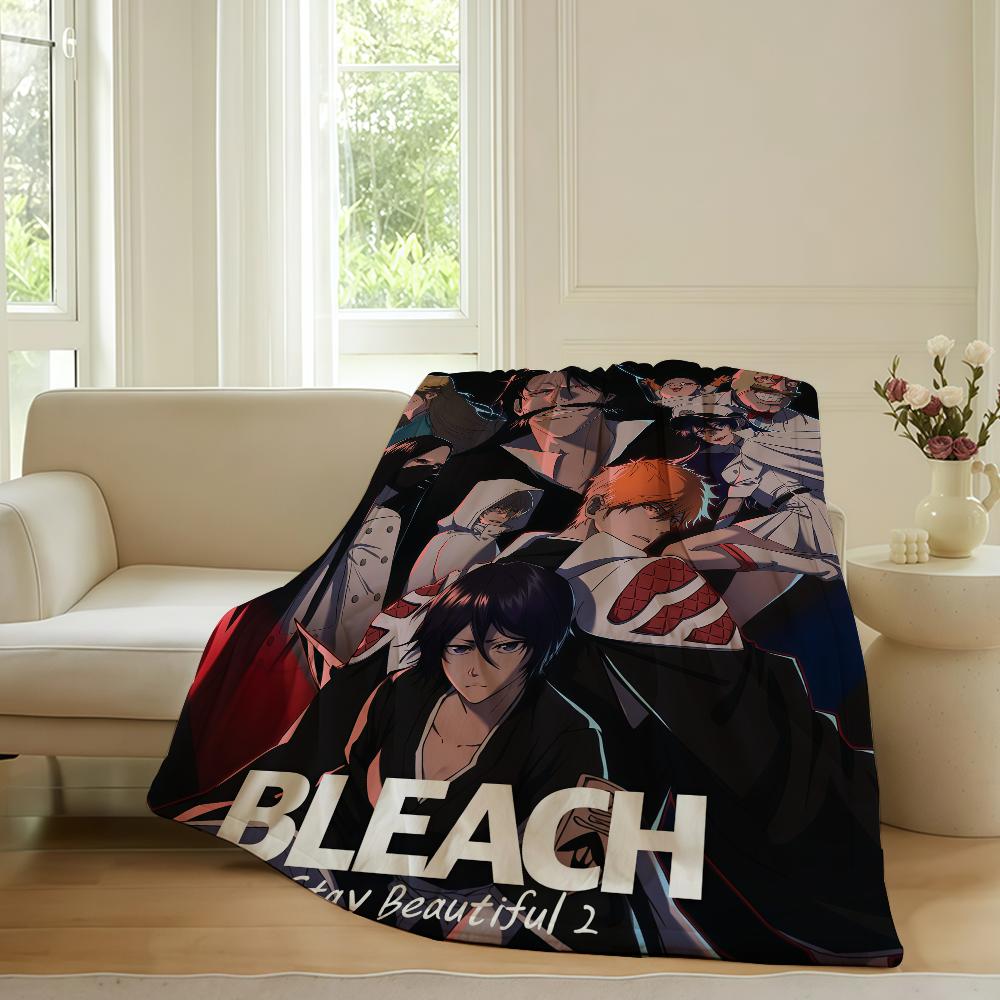 Adventure Anime B-BLEACH Blanket For Sofa Office Bed Plane Travel Sleep Read Relax Camping Soft And Warm