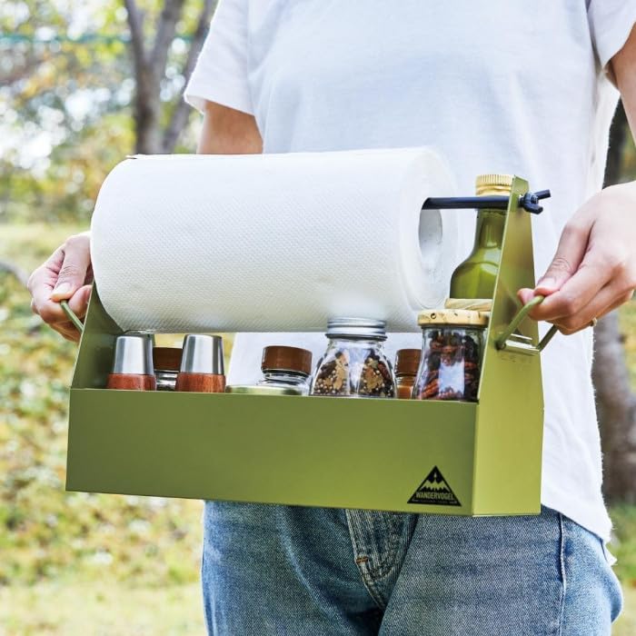 Seto Craft Spice & Kitchen Paper Holder, Khaki, S23-0541-KH