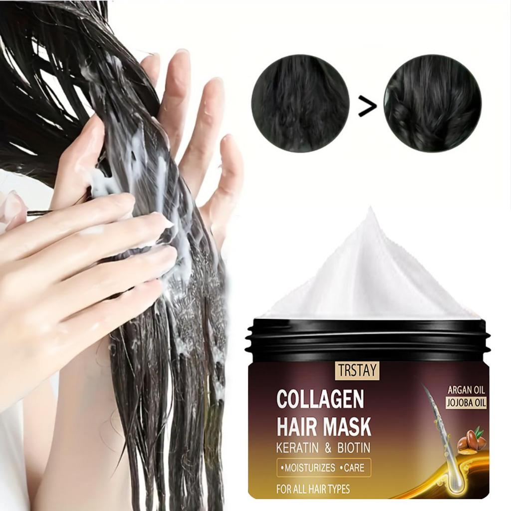 Hair Cream, Ointment, Collagen, Hair Conditioner, Keratin and Biotin, Athlete Care Suitable for All Hair Types