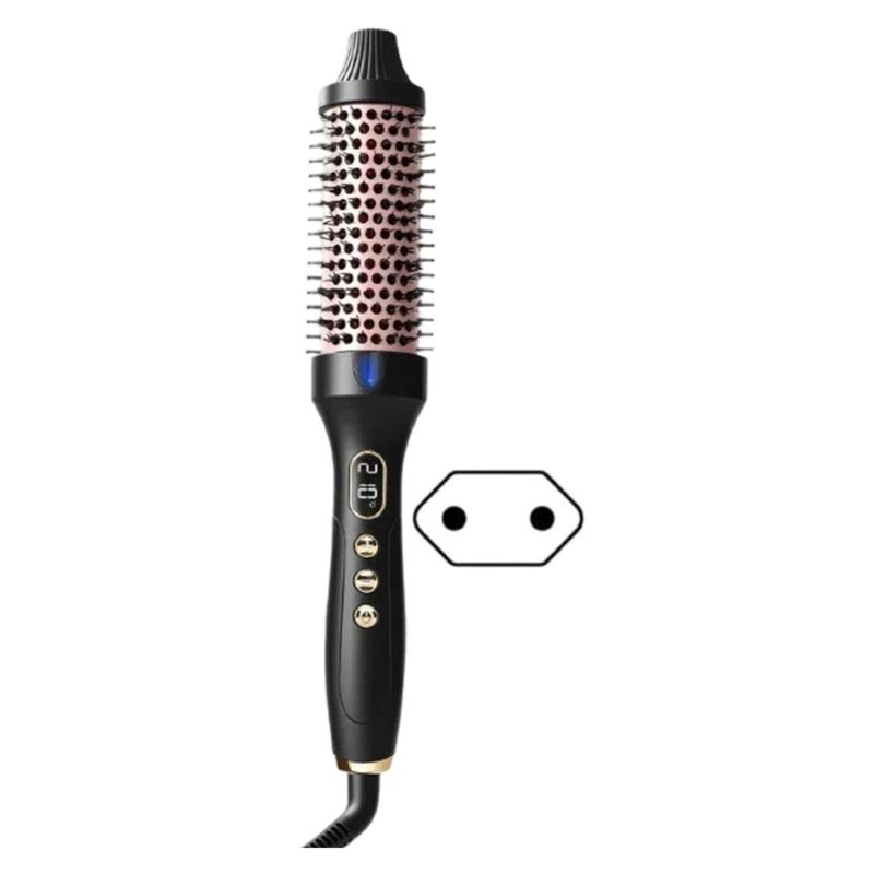Hair Straightener Brush With Plant Protein Coating For Smooth Frizz Free Hair Quick Heat In 30 Seconds
