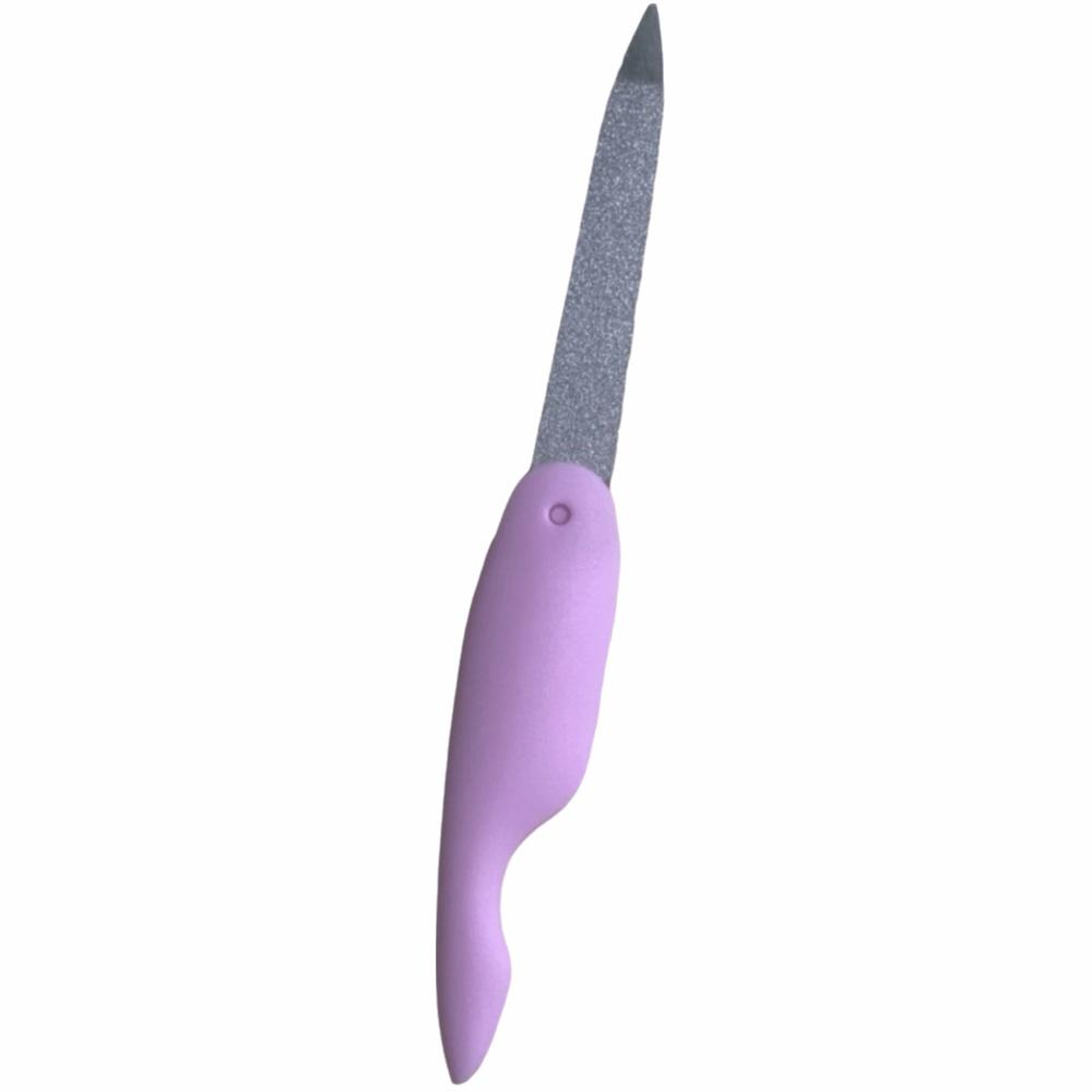 Foldable Folding Nail File Stainless Polishing Stick Rough Surface Nail Polishing Strip  Nail Salon розово-фиолетовый