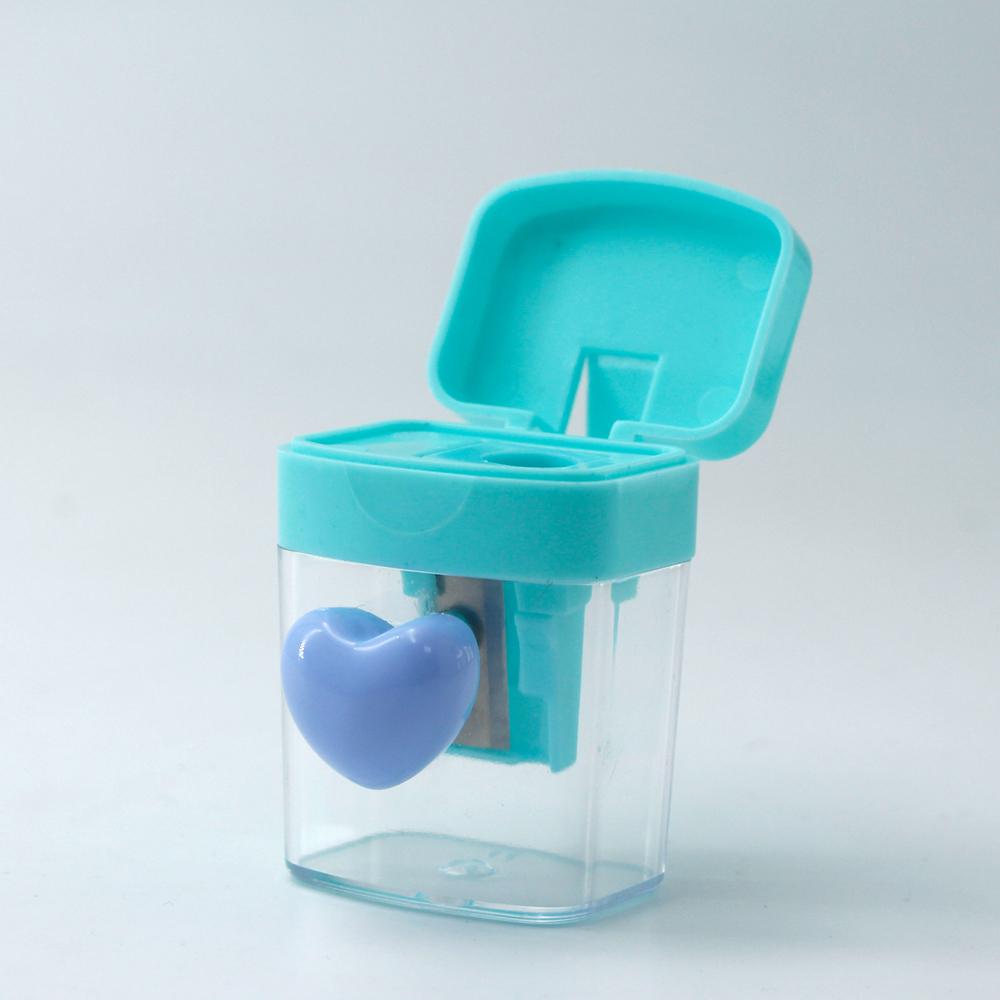 

1 шт./4 шт. Милая креативная ручная точилка для карандашей в форме сердечка пастельных цветов, портативная и удобная