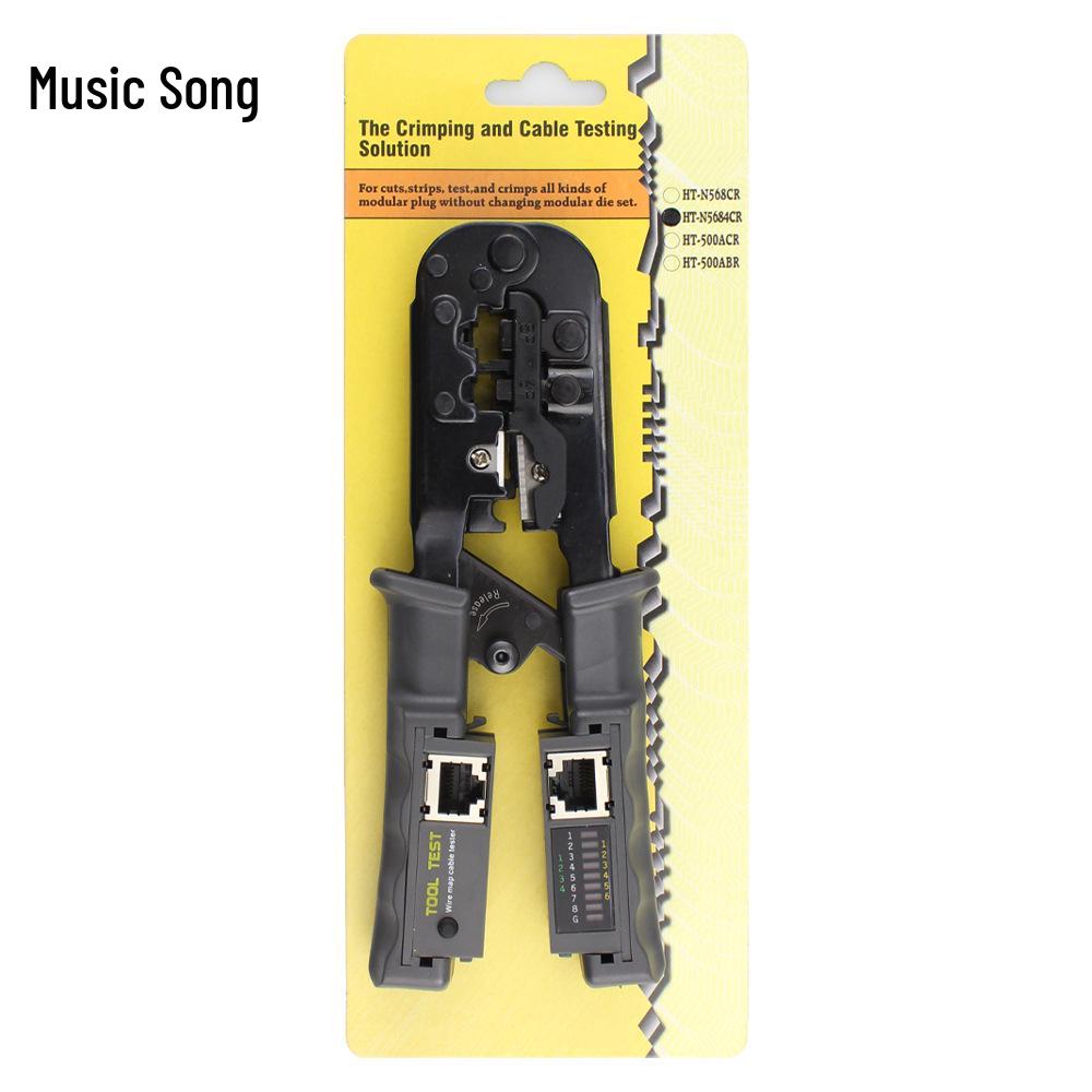 Multi-Functional Ratchet Network Crimping Tool with Tester for 4P, 8P, 6P Cables