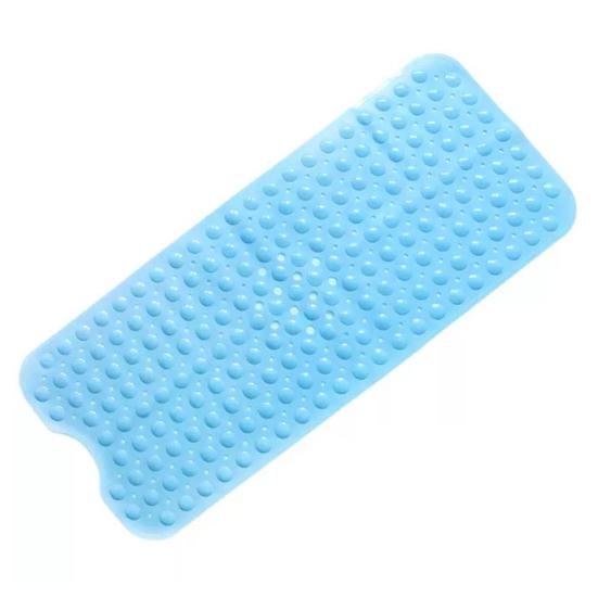 Suction Cup Bath Mat Non-Slip Shower Mat Bathtub Rug with Drain Holes Machine Washable Bathroom Rug for Safe Shower Bath Use