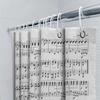 Music Shower Curtain Vintage Sheet Music Decor Bathroom Curtain Waterproof Classical Musician Gift Backdrop