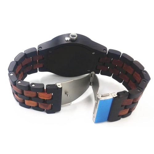 Skybow Men's Natural Wood Watch with Calendar, High-Precision, Perfect Gift for Men, Celebrating Entrance Ceremonies, Employment, Birthdays, and Weddi