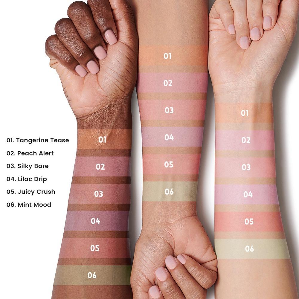 Pudaier 6 Colors Cushion Liquid Blush & Highlighter - Waterproof Long Lasting Cheek Makeup, Natural Glow Blush Palette for Face