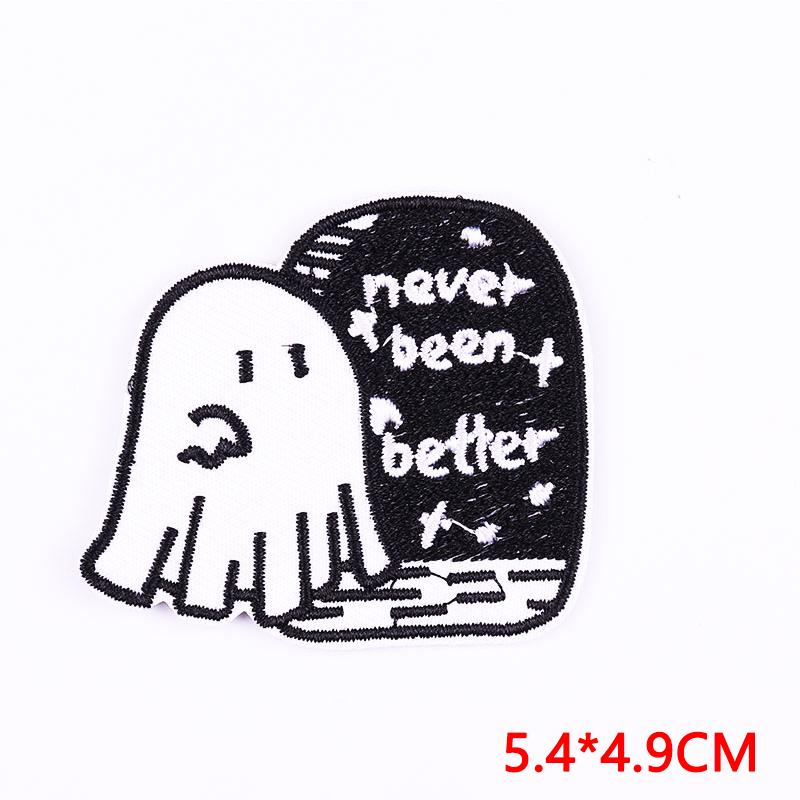 Punk /Horror Movies Embroidered Patches Iron On Patches For Clothing Dinosaur Patch Jackets Jeans Sew Embroidery Stickers Diy 