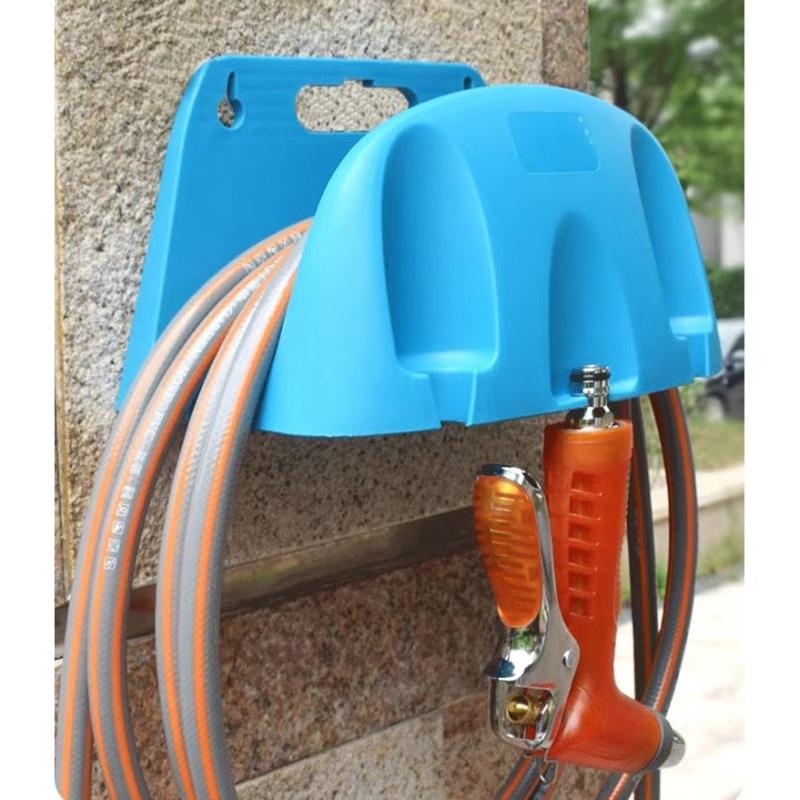 

Держатель для садового шланга, настенный кронштейн для шланга повышенной прочности, настенный держатель для шланга, держатель для шланга для воды, кронштейн для хранения садового шланга 1pcs синий