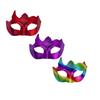Men's Halloween Half Face with Multi Horns and Elastic - 3 Pack Assorted Colors