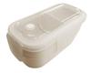 Asvel Lantus Lunch Wide X Deep X WTL-T600 Box, 600ml, Ivory, Freezer-Safe, 17.8cm 8.9cm 8.9cm High, Antibacterial, Two-Tier