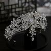 European Style New Luxury Double Layered Flower Dragonfly Bride Wedding Crown Tiara Crown Tiara Hair Accessories
