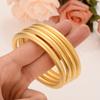 4PCS 65mm Gold Color Bangle Bracelet Africa Arab Assemble Wholesale Fashion Abrasive Blasting  Woman Men Nicely Zircon Gift