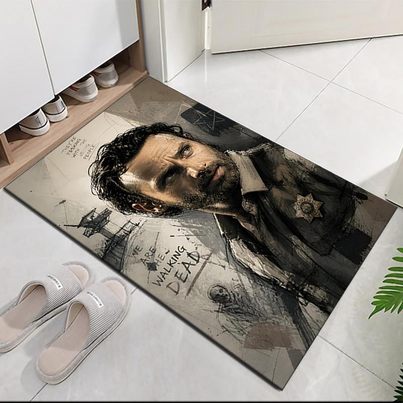 Daryl and Rick Printed Carpetrugfor Office Chair Living Room Bedroom Kitchen Room Decor Gifts
