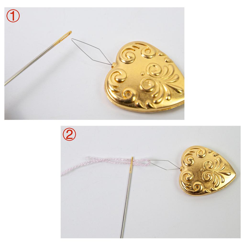 Vintage Needle Threader with Magnetic Needle Holder 2 In 1 Needle Threader with Needle Minders Metal Sewing Pin Holder