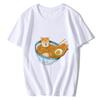Japanese Cat Anime Neko RaUnisex T Shirt Unisex Women Aesthetic Loose Breathable Vintage Tshirt Harajuku Streetwear Camisetas Hombre
