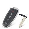 KEYYOU Replacement Key Shell For Ford Edge Escape Flex Explorer Taurus 5 Buttons Remote Fob Cover Case Housing FO38 HU101 Blade