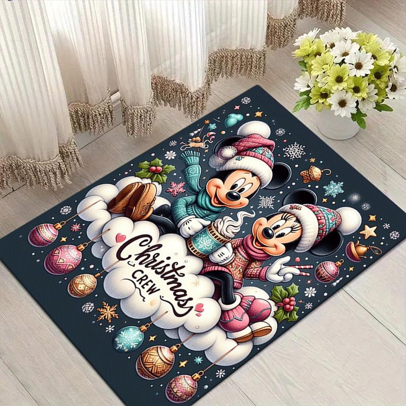 

1pc Mickey Pattern Area Rug Soft Flannel Floor Mat for Living Room,Office,Bedroom and Carpet 60cm by 90cm