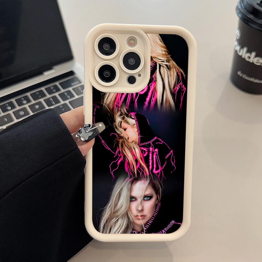 Avril Lavigne Thicken TPU Mobile Phone Case for iPhone 17 16 15 14 13 12 11 Air Pro Max Plus Colorful Cover