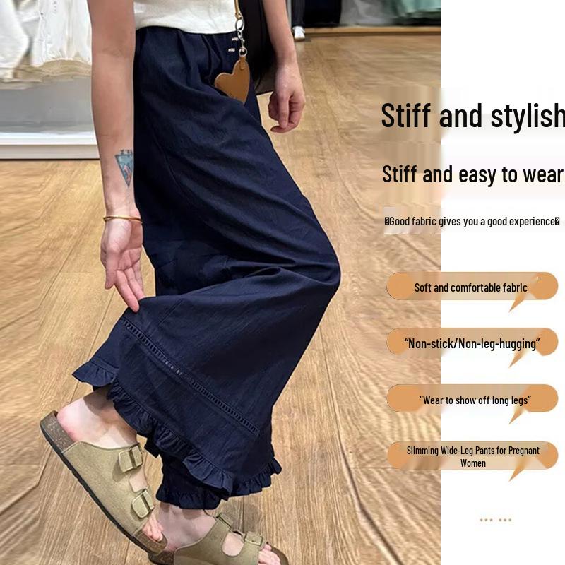 2026 Spring/Summer Lace Hollow Casual Maternity Pants 2XL