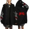 Popular Sweater Straykids Surrounding Harajuku Printed Sweater Hooded Loose Zipper Sweater