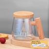 400ML Portable Rotating Stirring Electric Milk Coffee  Glass Water Cup Automatic Stirring Coffee Cup Glass Cup With Handle