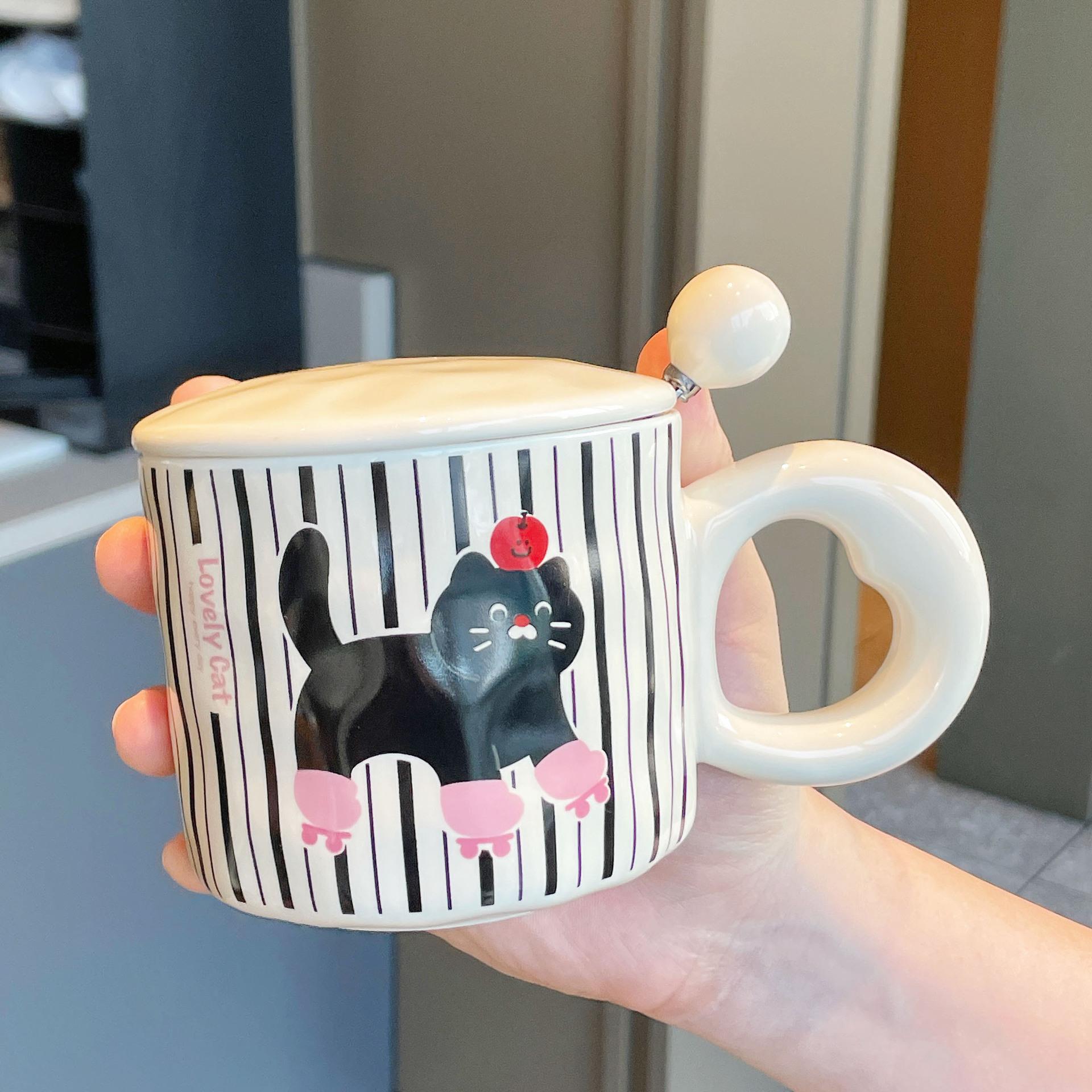 Сувенир, подарок на выпускной, подарочная коробка для учителя, практичная кружка, новая милая керамическая кружка с котиком, парная кружка 301-400ml