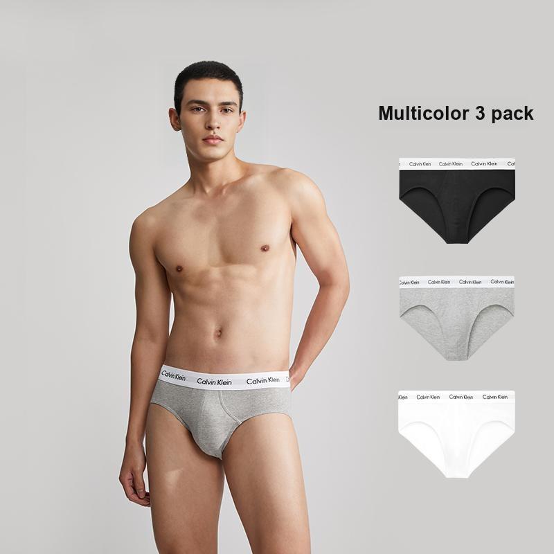 Calvin Klein Logo Comfort Triangle Underwear Three-Pack Men Underwear Black White Gray U2661-998