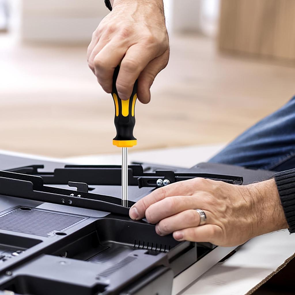 მაგნიტური ხრახნებიანი კომპლექტი ნაჭრებით, ფილიპსებით, ექვსკუთხედით, ტორქსით და ზუსტი ბიტებით, ქრომირებული ვანადიუმის ფოლადი, დემაგნიტიზატორის ხელსაწყოთი, მოცურების რეზინის სახელური