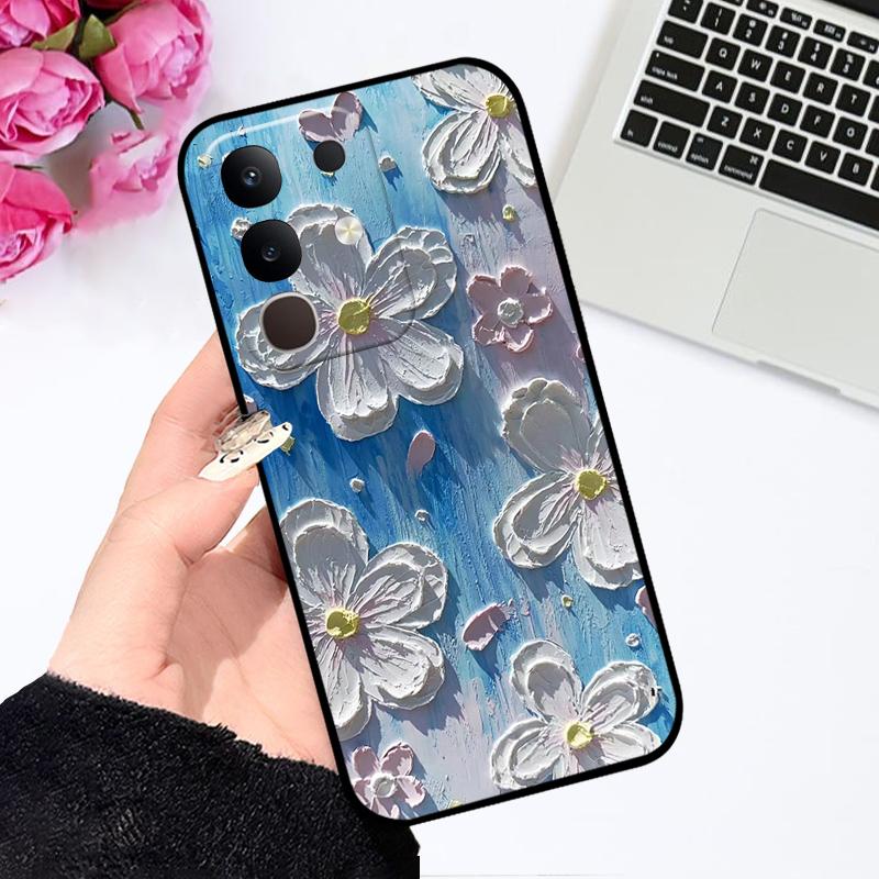 

For vivo T4x 5G Phone Case VIVOT4X Cute Color Painted Silicone TPU Back Cover Capas For Vivo Y29 4G Soft Shockproof Bumper Cases For vivo T4x 5G