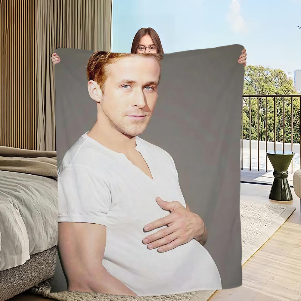 

Actor R-Ryan Gosling Blanket Flannel warm comfort soft plush blanket For Picnic Beds Sofas Homes And Bedrooms 30x40in