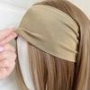 Sweat Absorbing Cotton Elastic Headband Knit Sports Hairband Sweet Wide Knitted Headband  Women