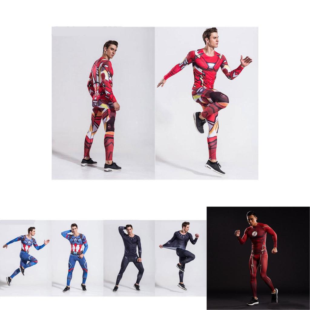 Los Vengadores de Marvel Trajes de Superhéroe para Hombre Mallas 3D con Tejido Elástico Premium y Diseño Único
